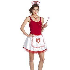 Sexy Nurse Costume Kit With Skirt, Headband, and Stethoscope Women’s One Size